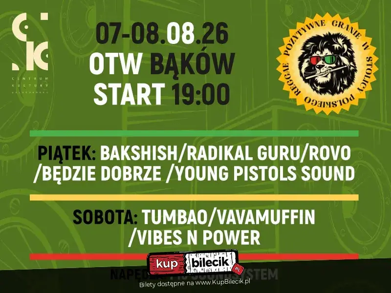 Pozytywne  Granie w Stolicy Polskiego Reggae - karnet dwudniowy