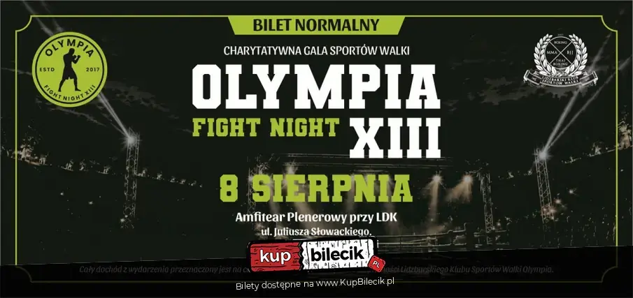 Charytatywna Gala Sportów Walki Olympia Fight Night XIII